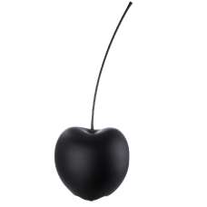 Gaily Small Ceramic Cherry Sculpture - Matt Black - UK