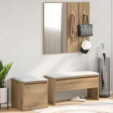 Gaius Wooden Hallway Furniture Set In Artisan Oak - UK