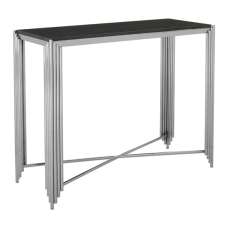Gakyid Granite Top Console Table With Stainless Steel Frame - UK