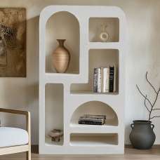 Gastonia Large Wooden Display Unit In White - UK