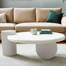 Gastonia Wooden Coffee Table In White - UK