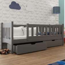 Gautier Wooden Day Bed Without Mattress In Graphite - UK