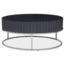 Genera High Gloss Coffee Table With Silver Steel Frame In Grey - UK