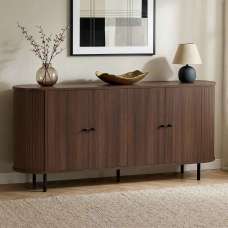 Gentle Wooden Sideboard with 4 Doors in Milano Walnut - UK
