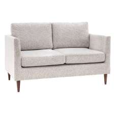 Girona Fabric 2 Seater Sofa With Oak Legs In Natural - UK
