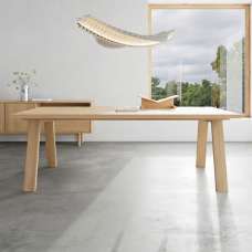 Gisella Rectangular Wooden Dining Table in White Oak - UK