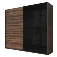 Glens Wooden Wardrobe 220cm 2 Sliding Doors In Monastery Oak - UK