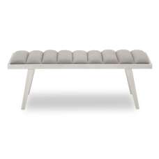 Glidden Velvet Hallway Bench With Splayed Legs In Grey - UK