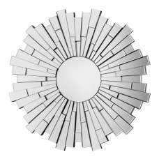 Glitacoz Round Wall Mirror In Silver Glass Frame - UK