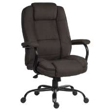 Godley Fabric Home And Office Chair In Dark Brown - UK