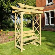 Goldhawk Wooden 4Ft Arch With Amersham 2 Seater Bench - UK