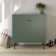 Goteborg Wooden Shoe Cabinet With 2 Doors In Dowager Green - UK
