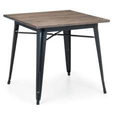 Gael Square Wooden Dining Table In Mocha Elm - UK