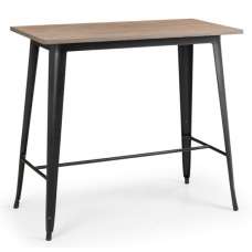 Gael Wooden Bar Table In Mocha Elm - UK