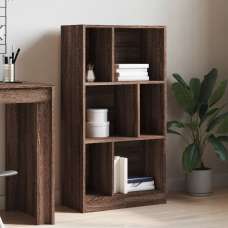 Guelph Wooden Bookcase With 6 Shelves In Dark Brown Oak - UK
