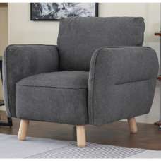 Gunnison Fabric 1 Seater Sofa In Dark Grey - UK