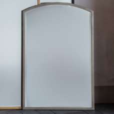 Haggen Small Arch Bedroom Mirror In Antique Silver Frame - UK