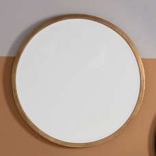 Haggen Small Round Bedroom Mirror In Antique Gold Frame - UK