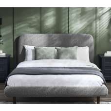 Hailey Fabric Double Bed In Grey - UK