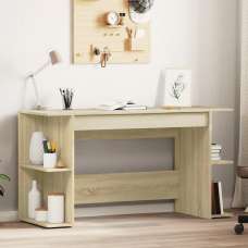 Haines Wooden Laptop Desk With 4 Shelves In Sonoma Oak - UK