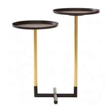 Hallo Iron Duplex Side Tables In Black And Gold - UK