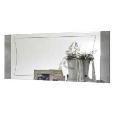 Heston Mirror With High Gloss Marble Effect Frame in Grey - UK
