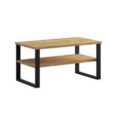 Hamburg Wooden Coffee Table With Under shelf In Wotan Oak - UK