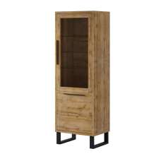 Hamburg Wooden Display Cabinet With 2 Doors In Wotan Oak - UK