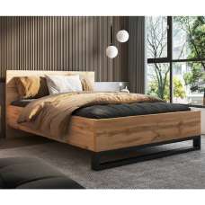 Hamburg Wooden Double Bed In Wotan Oak - UK