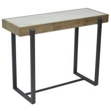 Hanover Sintered Stone Console Table With Gun Grey Metal Frame - UK