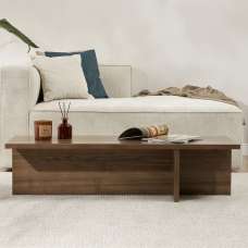 Harbor Rectangular Wooden Coffee Table in Venezia Walnut - UK