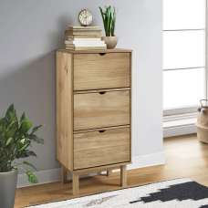 Harrow Wooden Shoe Storage Cabinet With 3 Drawers In Brown - UK