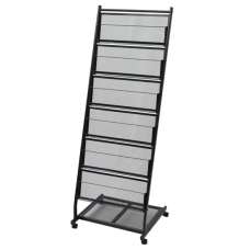 Hart Metal Magazine Rack With 6 Shelves In Black - UK
