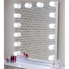 Haslet Portrait Dressing Mirror With White High Gloss Frame - UK