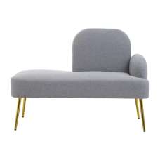Havana Fabric Lounge Chaise Chair In Grey - UK