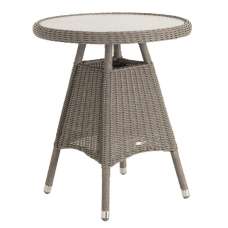 Haverhill Glass Top Garden Bistro Table In Grey Dusk - UK