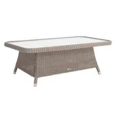 Haverhill Glass Top Garden Coffee Table In Grey Dusk - UK