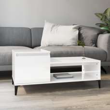 Hawitt High Gloss Coffee Table With 1 Door In White - UK