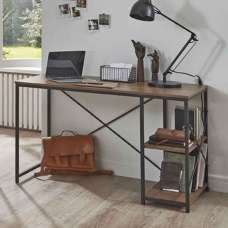 Hayesville Wooden Laptop Desk In Black And Oak - UK