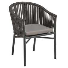 Hayward Rattan Outdoor Armchair In Dark Grey - UK