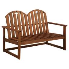 Hazel Wooden Garden Seating Bench In Brown - UK