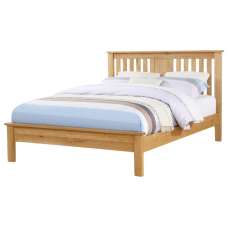 Heaton Wooden Low Foot End Double Bed In Oak - UK