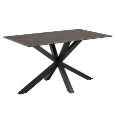Hebron Small Ceramic Top Dining Table In Black Fairbanks - UK