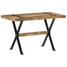 Heinz Small Rough Mango Wood Dining Table In Natural - UK