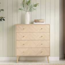 Helena Wooden Chest Of 4 Drawers In Oak - UK