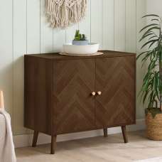 Helena Wooden Storage Cabinet with 2 Doors in Walnut - UK