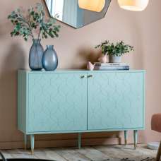 Helston Wooden Storage Cabinet With 2 Doors In Mint - UK
