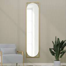 Henri Tall Wall Mirror with Gold Wooden Frame - UK