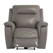 Henrika Faux Leather Electric Recliner Armchair In Grey - UK