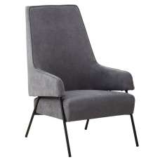 Herriman Velvet Bedroom Chair In Ash - UK